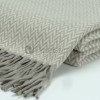 Plaid en Laine Mérinos Extra-Fine · Motif de Chevrons · Australia Espiga Beige par Mantaz Ezcaray