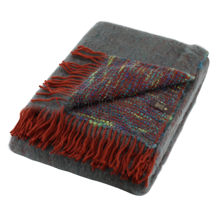 Plaid en Laine et Mohair · Double Matières & Sensations · Coco Gris · Mantas Ezcaray par Plaidissimo