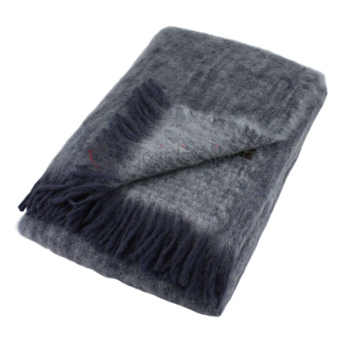 Plaid en Mohair & Laine · Anthracite · Intemporel Doux & Moelleux · Diana par Mantas Ezcaray