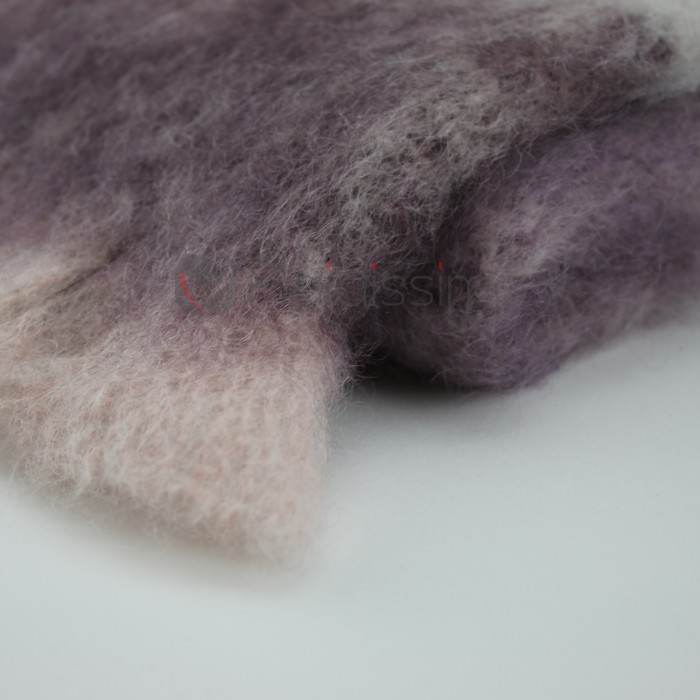 Plaid en Mohair · Intemporel & Design · Rozco Multicolore Pastel Orange et Gris par Mantas Ezcaray