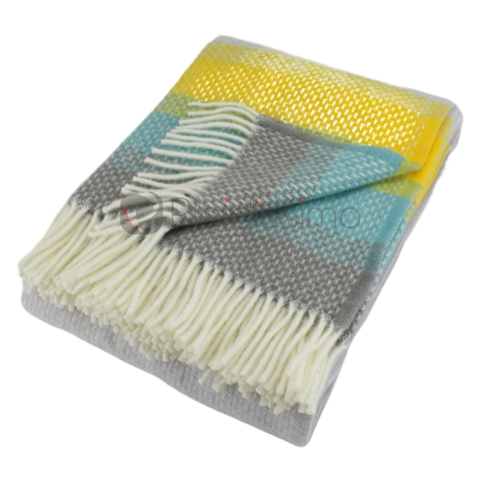 Plaid e100% Laine Vierge · Design Authentique avec des Bandes de Couleur d'Inspiration Marée · Ombre Tidal Plaid e100% Laine Vierge · Design Authentique avec des Bandes de Couleur d'Inspiration Marée · Ombre Tidal