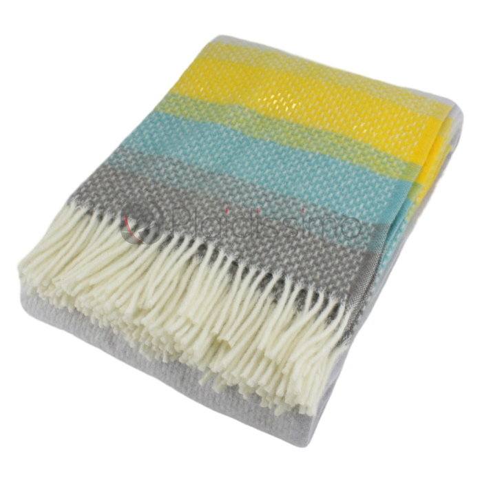 Plaid e100% Laine Vierge · Design Authentique avec des Bandes de Couleur d'Inspiration Marée · Ombre Tidal Plaid e100% Laine Vierge · Design Authentique avec des Bandes de Couleur d'Inspiration Marée · Ombre Tidal