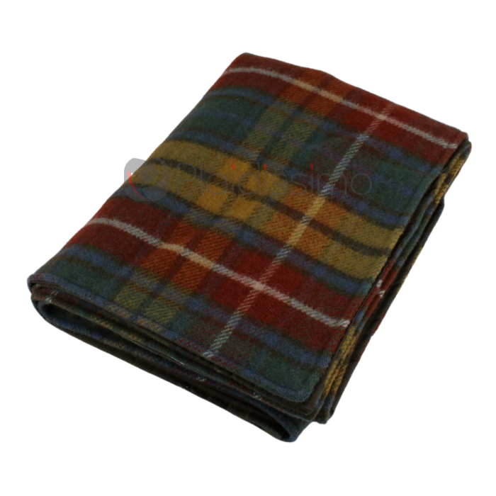 Plaid de Pique-Nique Imperméable en Laine Vierge. Design Tartan Antique Buchanan par TweedMill