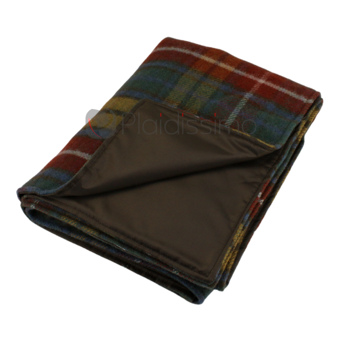 Plaid de Pique-Nique Imperméable en Laine Vierge. Design Tartan Antique Buchanan par TweedMill