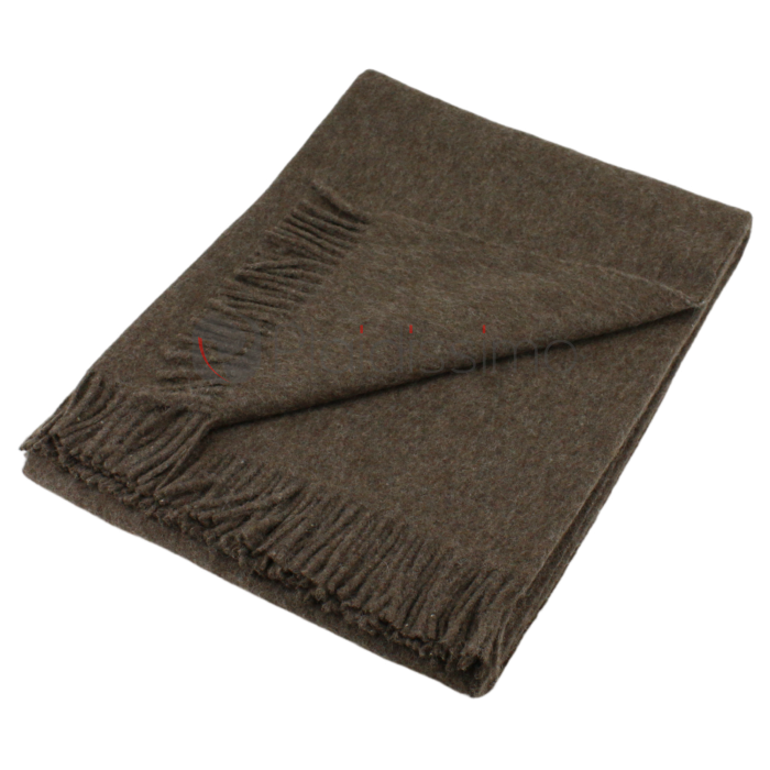 Plaid en Alpaga · Couleur cacao foncé · Doux et élégant · Excellent rapport qualité prix ·  Classic par Alpaka