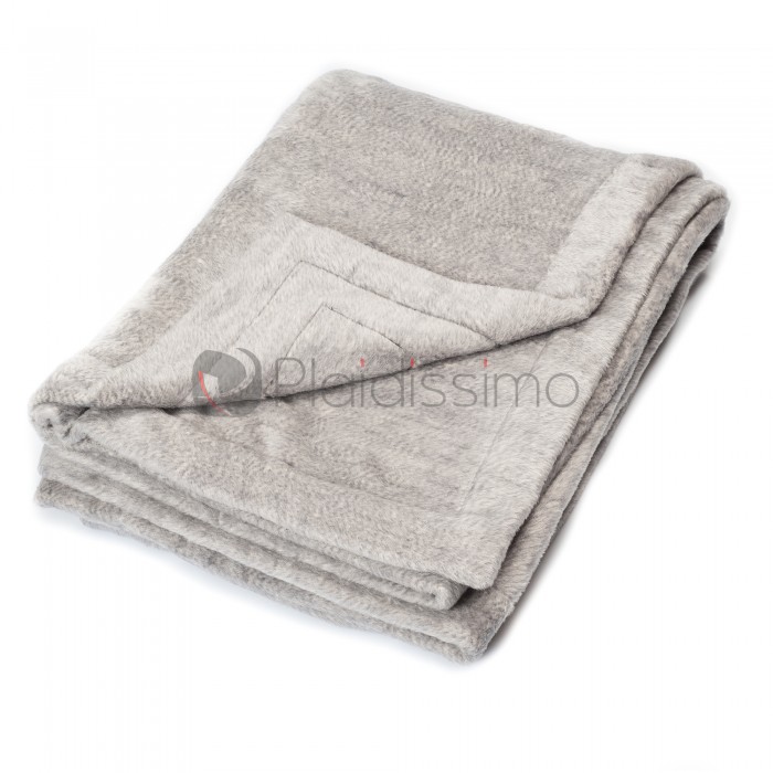 Plaid en Soie Gris Argent · Duveteux & Douceur Incomparable · Takiyoshi