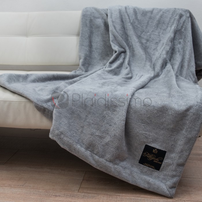 Plaid en Soie Gris Argent · Duveteux & Douceur Incomparable · Takiyoshi