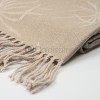 Plaid Beige en Laine Mérinos d'Australie Extra-Fine · Jacquard à Motif de Palmier · Palm par Somma 1867