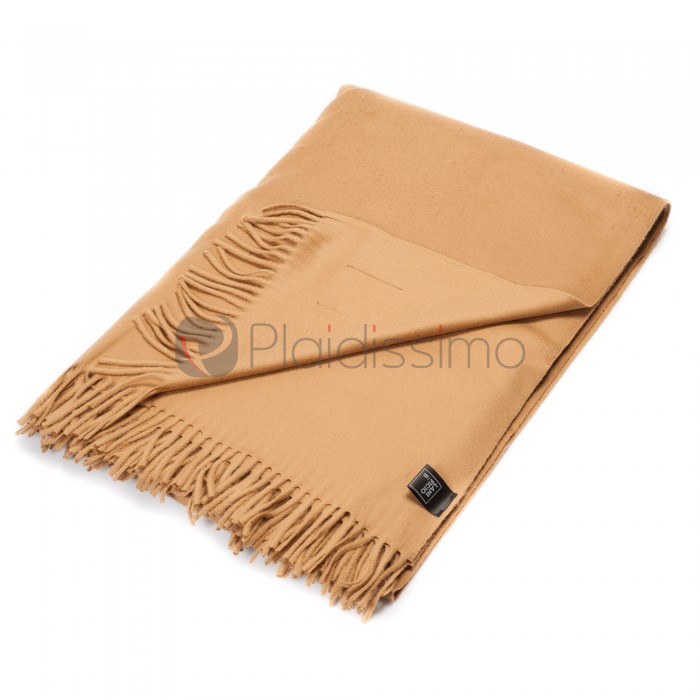 Plaid en Pure laine Vierge · Couleur Sable · Léger Doux & Elégant · Lake par Lanificio B