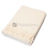 Plaid en Baby Alpaga Blanc · Tissage Traditionnel · Boucle par Alpaka