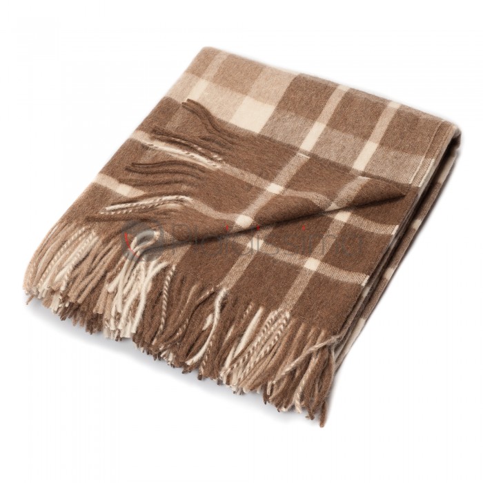 Plaid en Alpaga · A Carreaux Bruns Traditionnels · Classic Scottish par Alpaka