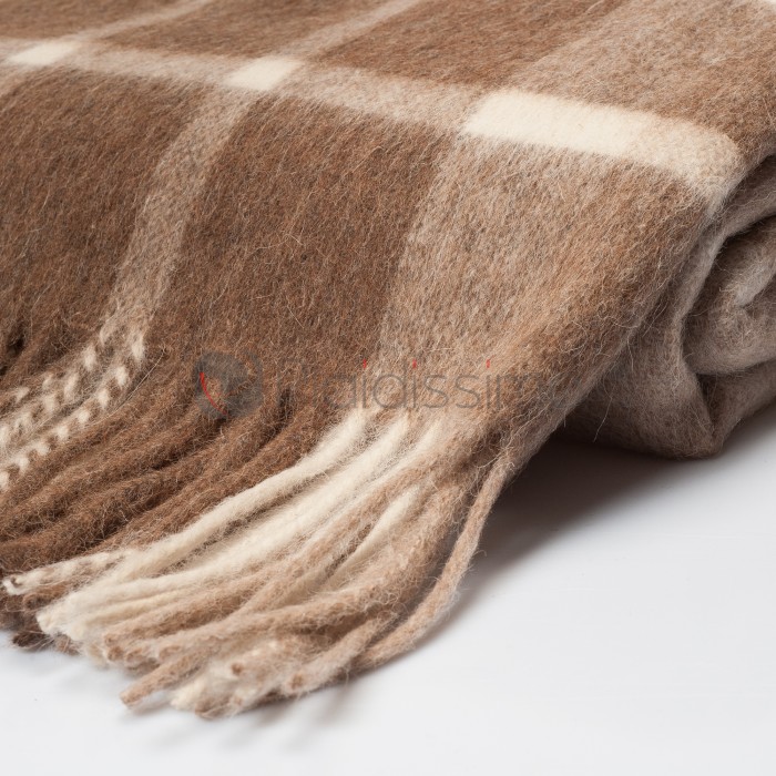 Plaid en Alpaga · A Carreaux Bruns Traditionnels · Classic Scottish par Alpaka