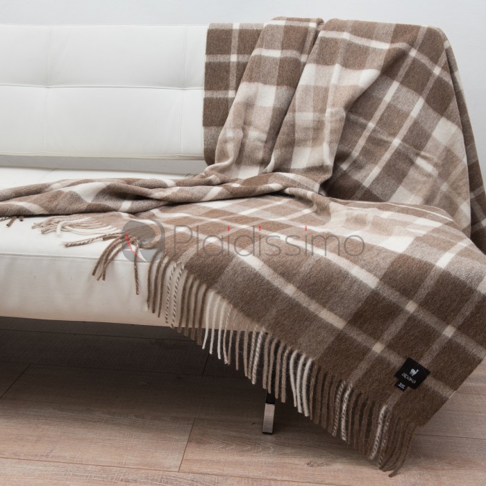 Plaid en Alpaga · A Carreaux Bruns Traditionnels · Classic Scottish par Alpaka