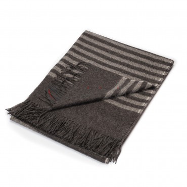 Plaid en Baby Alpaga · Rayures Fines · Exclusive Stripes