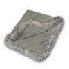 Plaid en Baby Alpaga Gris Argent · Rare avec Fourrure Naturelle · Fur Trim par Alpaka