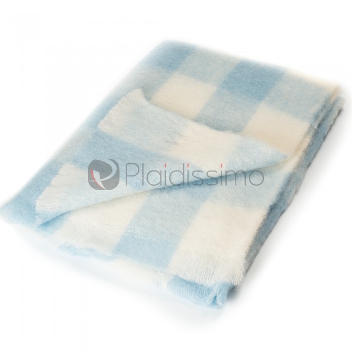 Plaid en Laine Bleu à Carreaux · Bébé & Enfants · Bebe Lana par Mantas Ezcaray