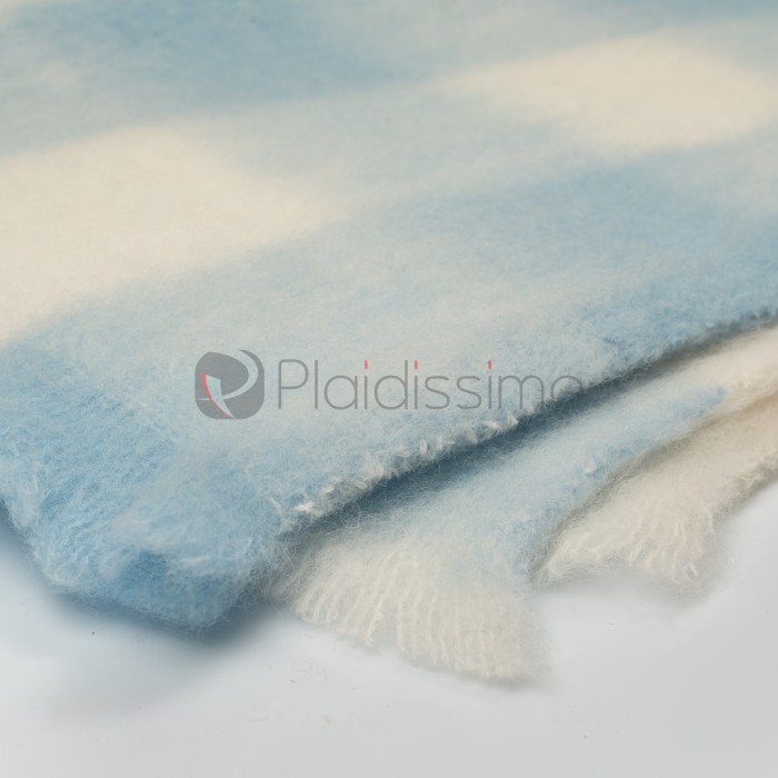 Plaid en Laine Bleu à Carreaux · Bébé & Enfants · Bebe Lana par Mantas Ezcaray