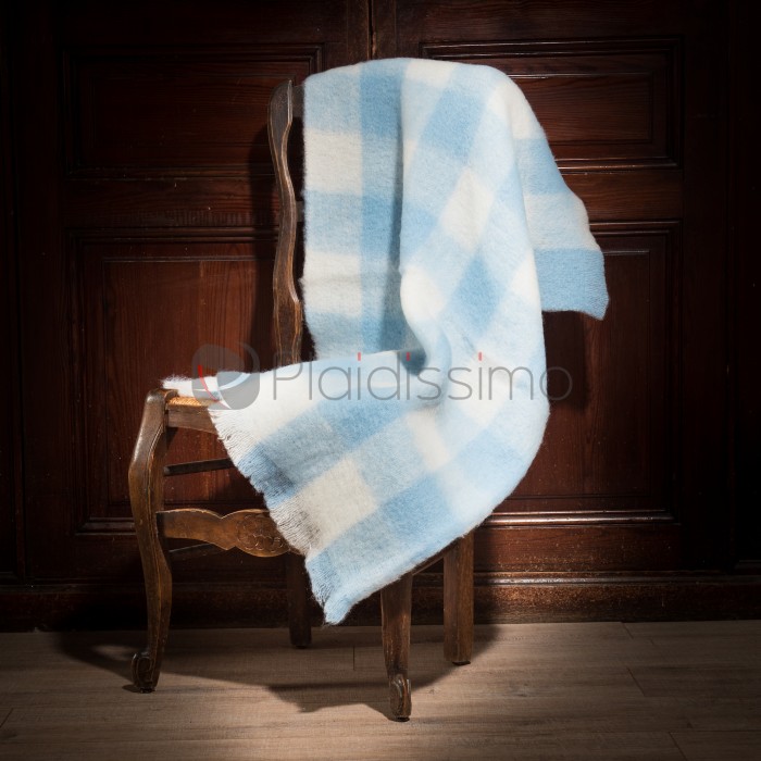 Plaid en Laine Bleu à Carreaux · Bébé & Enfants · Bebe Lana par Mantas Ezcaray