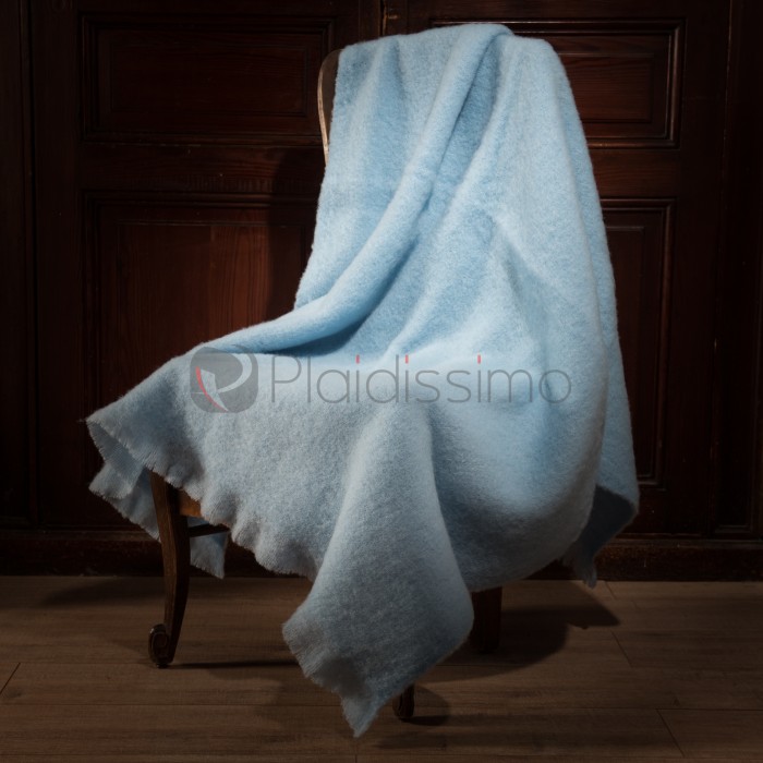Plaid en Laine Bleu Uni · Bébé & Enfants · Bebe Lana par Mantas Ezcaray