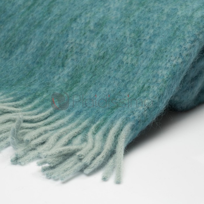 Plaid en Mohair & Laine · Vert · Intemporel Doux & Moelleux · Diana par Mantas Ezcaray