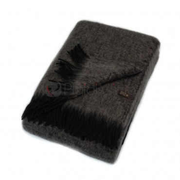 Plaid en Mohair & Laine · Anthracite · Intemporel Doux & Moelleux · Diana par Mantas Ezcaray