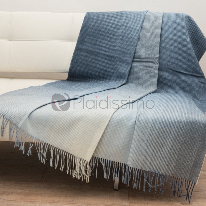 Plaid en Alpaga & Laine · Dégradé de Bleu · Horizon par Elvang