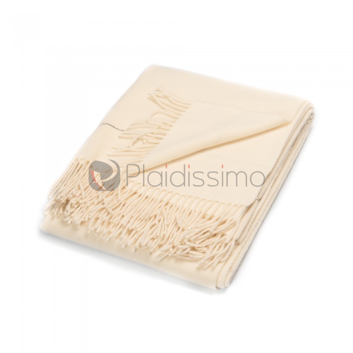 Plais en Laine d'Agneau Ecru · Chic avec Cristaux Swarovski par Katrin Leutz