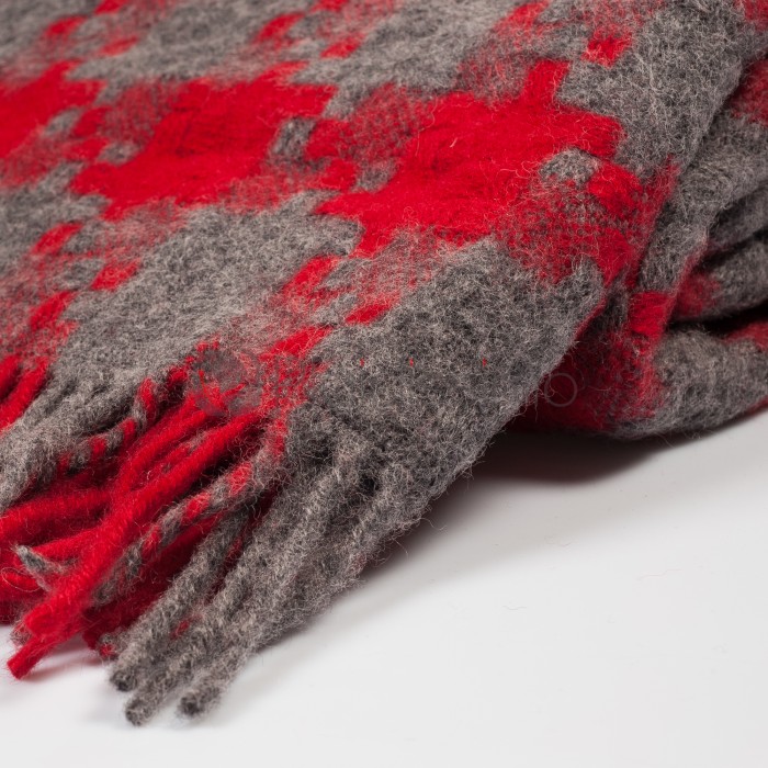 Plaid de Pique-Nique Imperméable · Laine Vierge · Jigsaw Red par Tweedmill