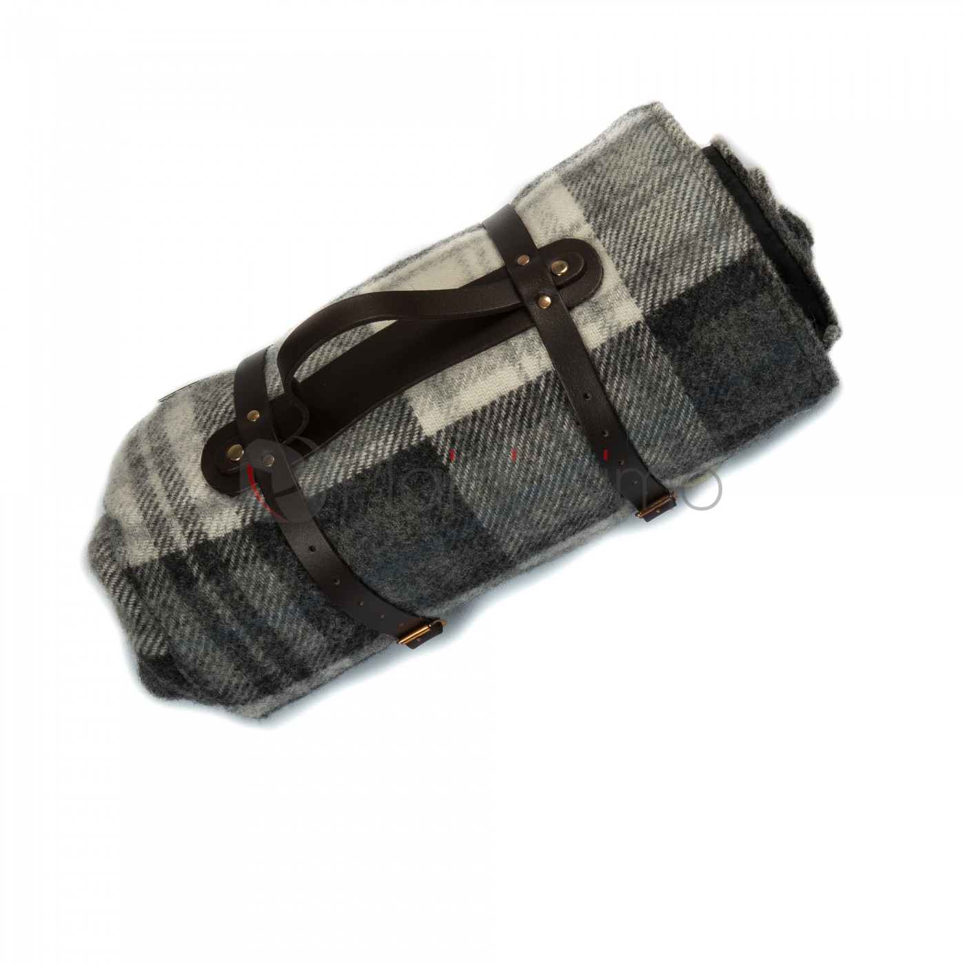 Bord Tweed Pique-Nique Couverture de Voyage Jeté de Lit Laine Tartan Écossais - Buchanan Naturelle