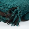 Plaid en Baby Alpaga · Bouclé & Tissé à la Main · Madara · Brun et Sarcelle Bleu Vert par Suzusan