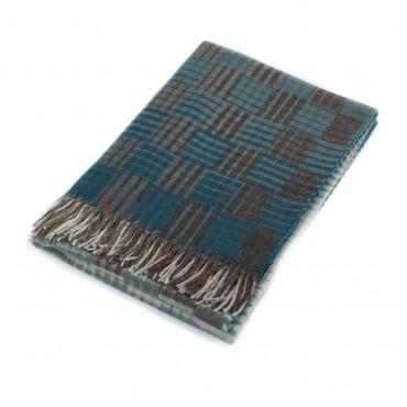 Plaid en Laine Vierge · Jacquard à Carreaux Dégradés · Columbia par Eagle Products