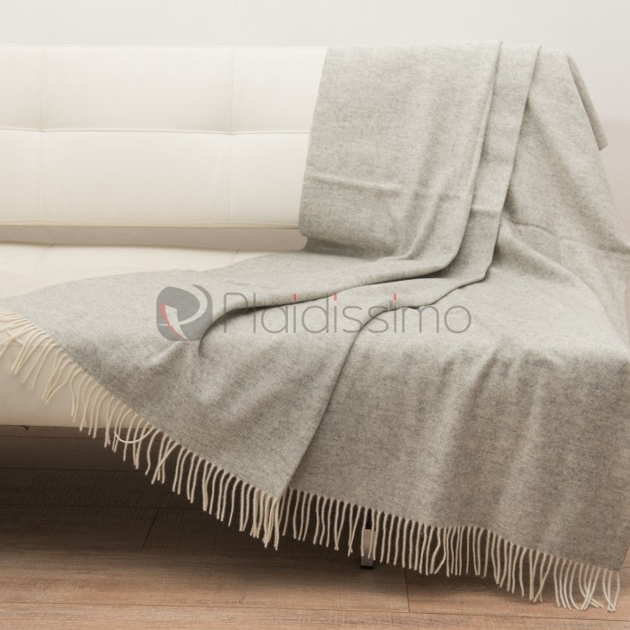 Plaid en Laine Vierge · Classique & Incontournable · Boston Gris Argent par Eagle Products