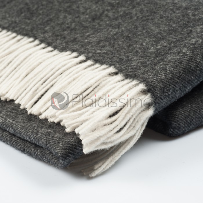 Plaid en Laine Vierge · Classique & Incontournable · Boston Anthracite par Eagle Products