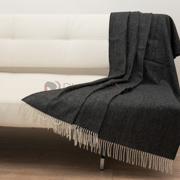 Plaid en Laine Vierge · Classique & Incontournable · Boston Anthracite par Eagle Products