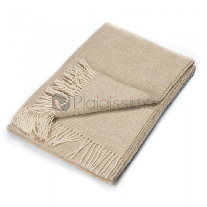 Plaid en Laine Vierge · Classique & Incontournable · Boston Leinen Beige par Eagle Products