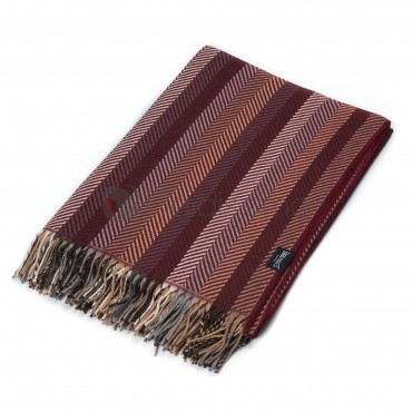 Plaid en Laine Vierge · Chevrons et Ambiance Rouge · Miami par Eagle Products