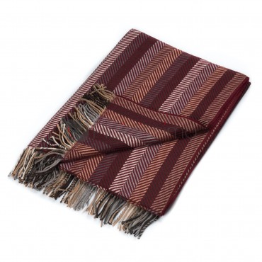 Plaid en Laine Vierge · Chevrons et Ambiance Rouge · Miami par Eagle Products