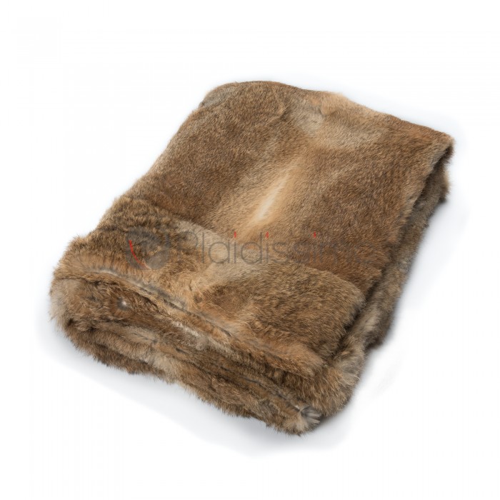 Plaid en Fourrure de Lapin · Naturel & Authentique · Beige par Tergus