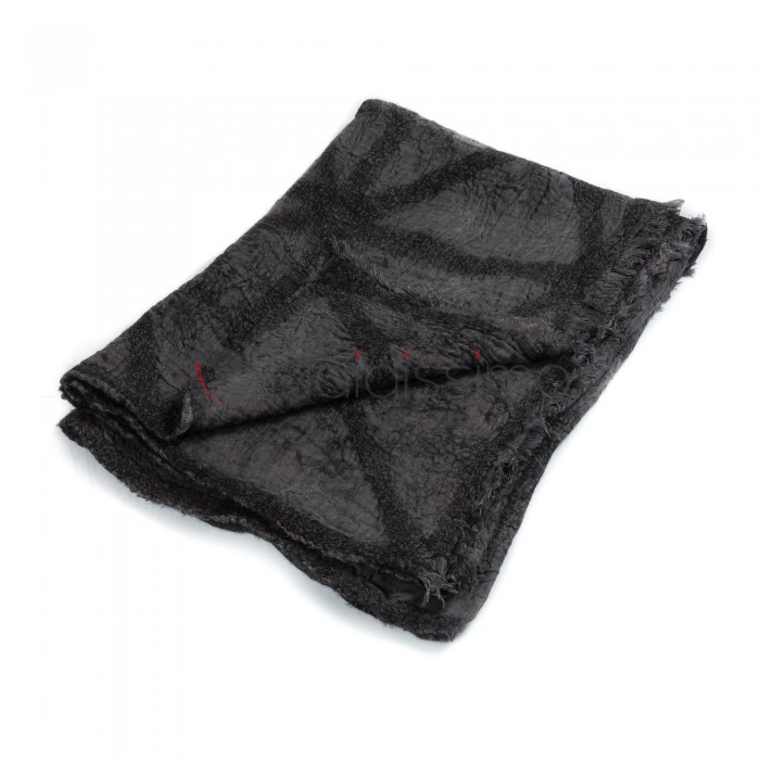 Plaid en Lin & Laine Mérinos · Décoratif au style Froissé · Teo par Leingrau